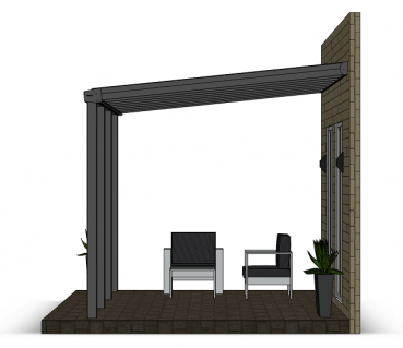 Preview: Überdachung mit 16 mm Polycarbonat, 8 x 3 m